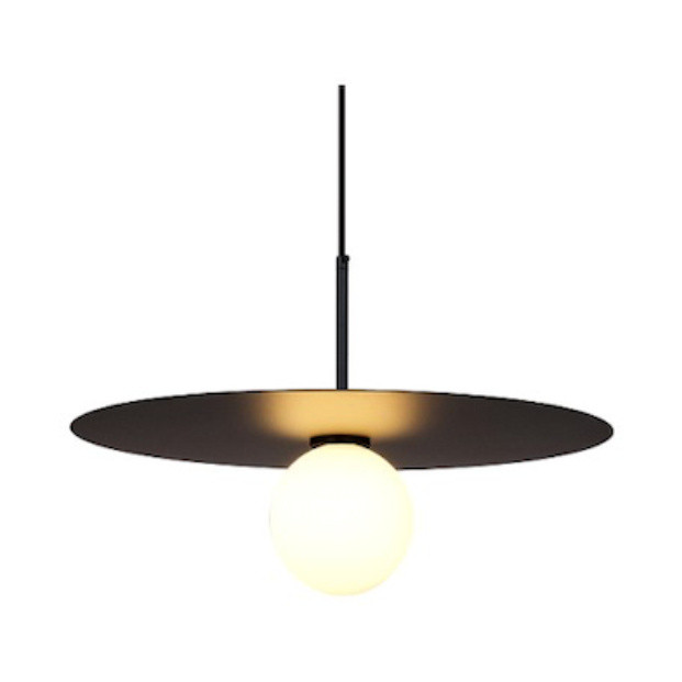 Iluminar Sombre moderne zwarte LED hanglamp met koepelvorm