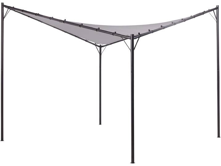 BELIANI Pergola in Grau 300 x 300 cm Schwarzer Rahmen für Garten Terrasse Außenbereich Outdoor Pavillon Gartenpavillon