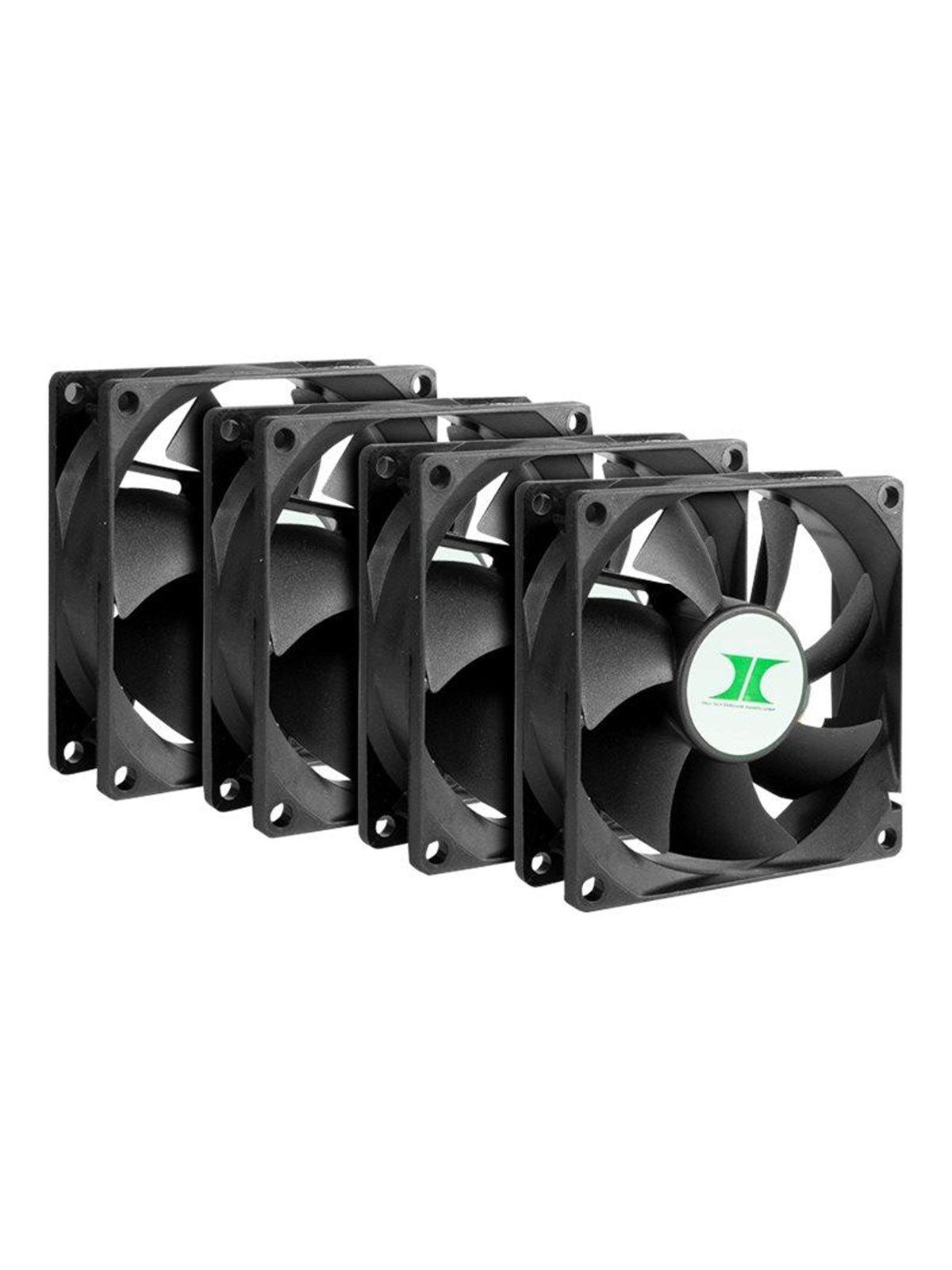 Inter-Tech IPC Fan Set 80x80x25mm | 8888729 - Gehäuselüfter - 80mm - Schwarz
