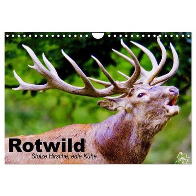 Rotwild. Edle Hirsche, stolze Kühe (Wandkalender 2027 DIN A4 quer), CALVENDO Monatskalender