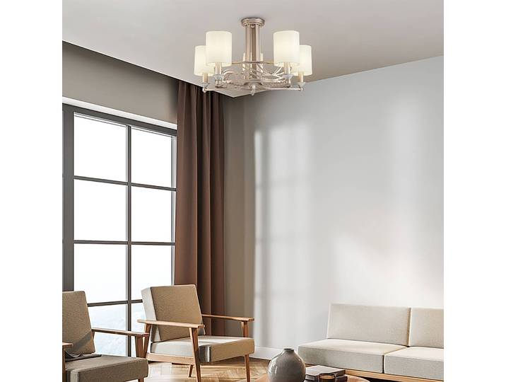 Lustre Vittoria Ø 71cm Doré Tissu mélangé E14
