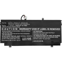 CoreParts Laptop Battery for HP (5000 mAh), Notebook Akku, Schwarz
