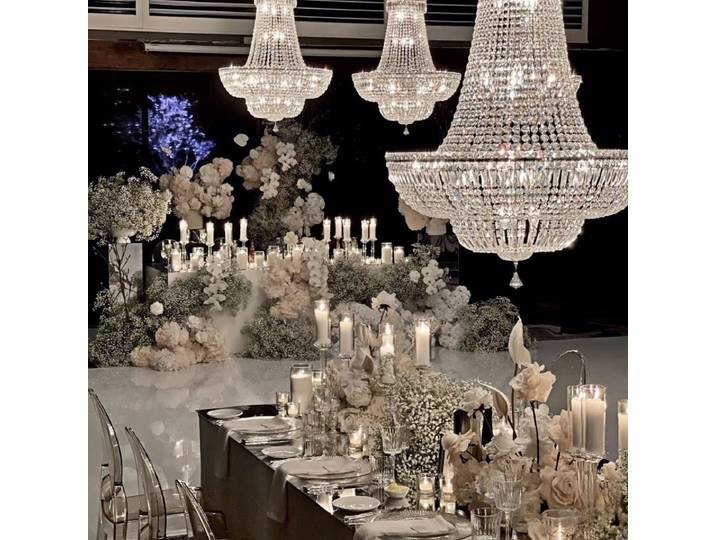 Salon de luxe mariage lustre en cristal escalier Style européen grand lustre chromé hall d'hôtel Villa haute éclairage