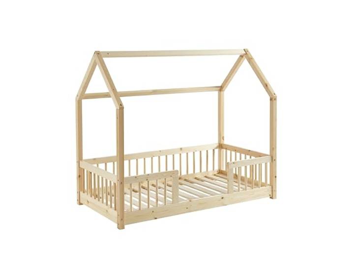 BAÏTA - Kinderbett Tiny Kiefer, massiv, 70 x 140 cm, Lattenrost inklusive, Natur