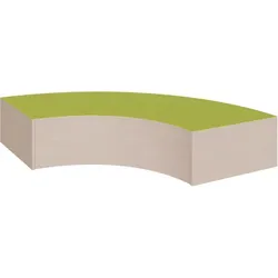 Viertelkreisbogen-Podest R 150 cm / Innen-R 80 cm mit Linoleum-Deckplatte