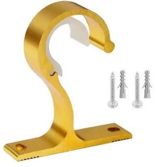 Inspire Essentials Aluminum Curtain Rod Bracket Wall Mount Ceiling Rod Holder 4