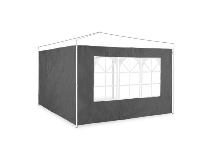 Relaxdays Paroi latérale tonnelle lot de 2 en gris