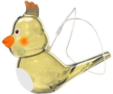 Multisell Products Hub Cartoon Bird Whistle With Lanyard, Add Water Multicolor Warble Whistle For Kids yellow