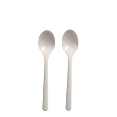 Papstar Mehrweg Kaffeelöffel Polypropylen weiß 13 cm, bis 100 °C, spülmaschinenfest bis 65 °C, 125x nutzbar, 50er Set