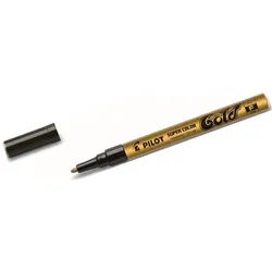 Pilot, Marker, Super Colour Fine Marker Bullet 3.0 mm Tip - Gold, Box of 12 (12x)