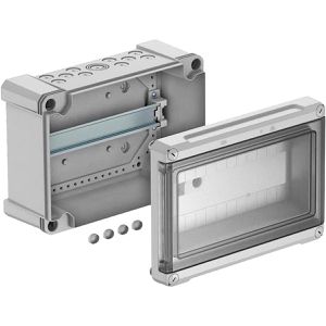 OBO Sicherungskasten SDB 12L PS 2008832, IP66 für außen, 12 Module, 1-reihig, mit transparenter Tür, für Aufputz