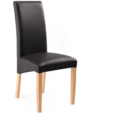 2er-Set [de]sign & more Stuhl Andy Lederoptik Schwarz