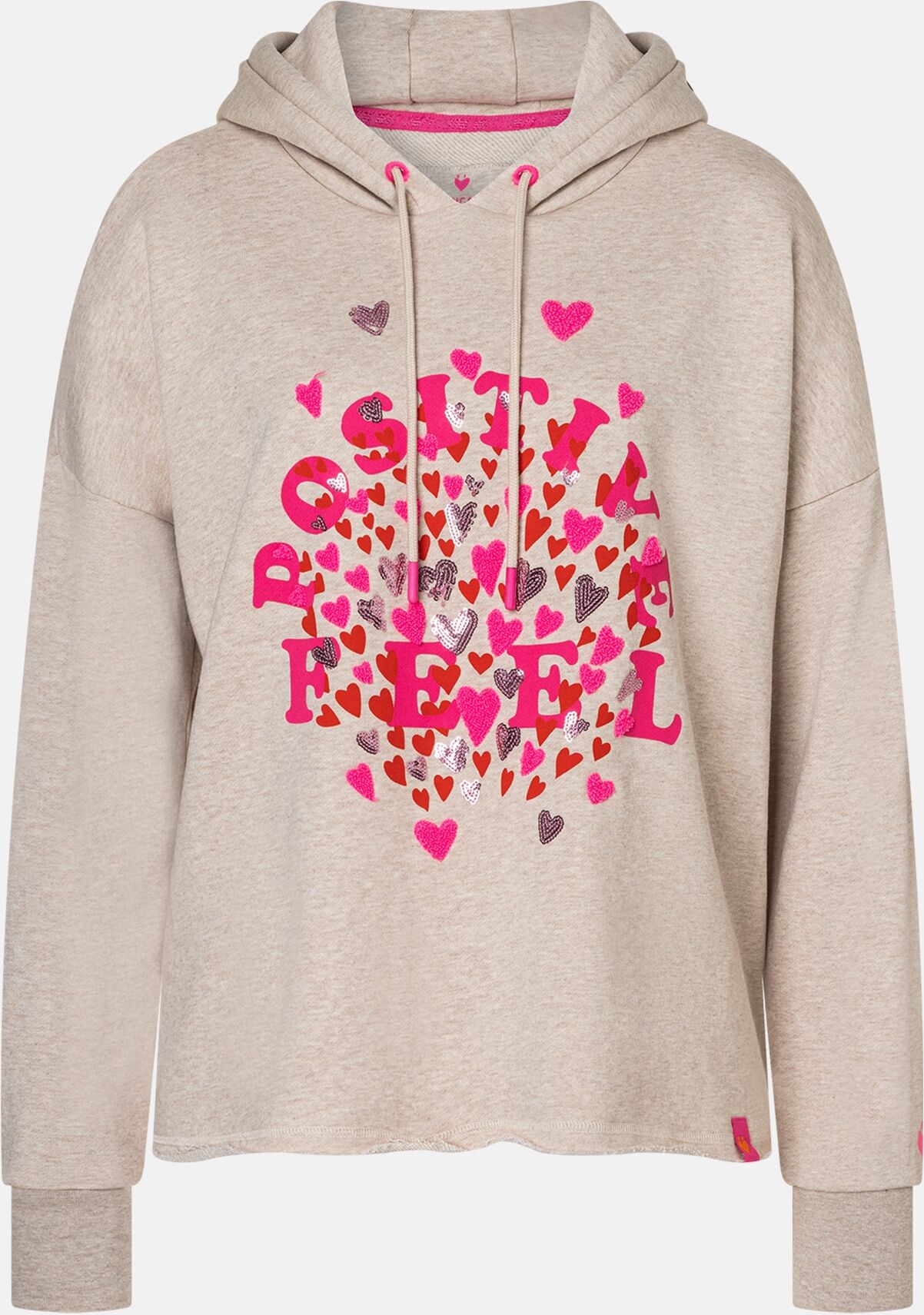 Hoodie LIEBLINGSSTÜCK "IzzyL", Damen, Gr. 3XL, beige (130, beige melange), 80% Baumwolle, 20% Polypropylen, Obermaterial: 80% Baumwolle CO. 20% Polypropylen PP., normal, Sweatshirts Hoodie