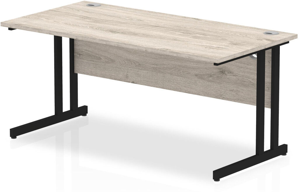 Inbox Zero Impulse Steel Desk Black/Grey 73cm H x 120cm W x 80cm D