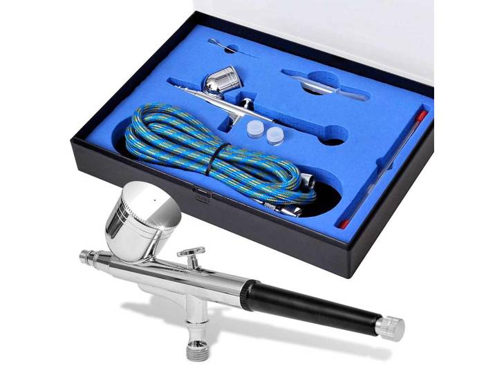 vidaXL Airbrush-Set 0,2 / 0,3 / 0,5 mm Düsen