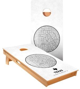 Skip's Garage Texas State Map Cornhole Boards