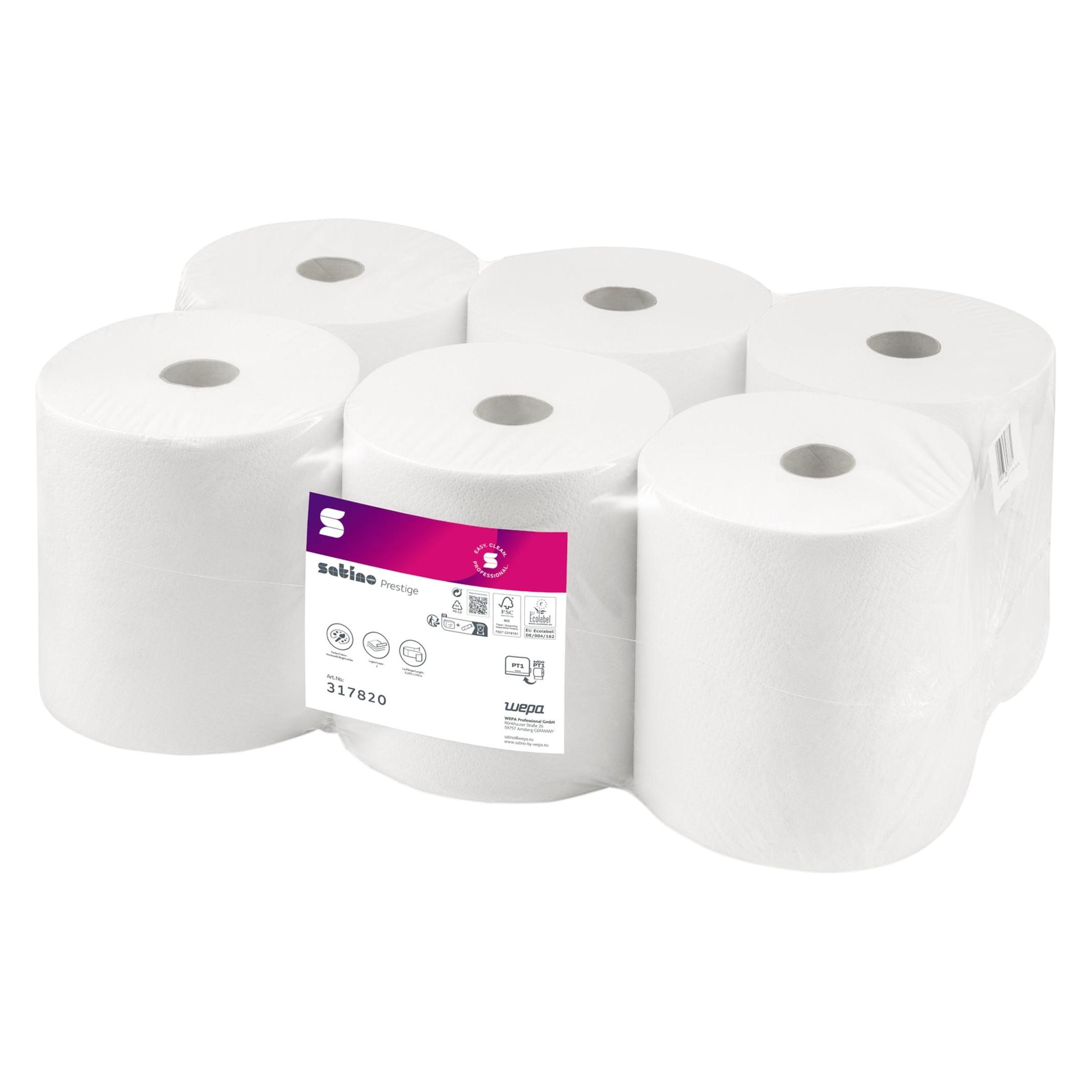 Wepa 6 Handtuchrollen prestige 2-lagig hochweiss (6x) (317820)