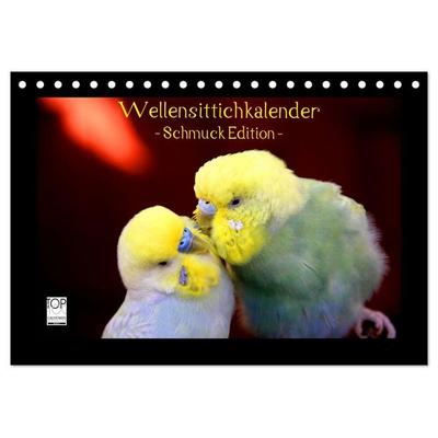 Wellensittichkalender - Schmuck Edition (Tischkalender 2027 DIN A5 quer), CALVENDO Monatskalender