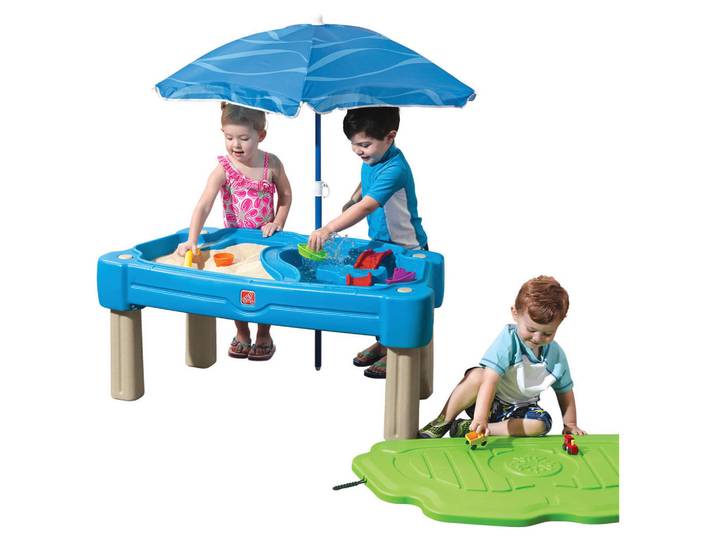 Sand- UND Wassertisch 850900, Grün, Blau, Kunststoff, 108x58.5x61 cm, EN 71, Freizeit & Co, Outdoor-Spielzeug, Sandkasten-Spielzeug