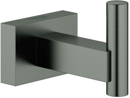 Grohe Essentials Cube Bademantelhaken 40511AL1 hard graphite gebürstet, verdeckte Befestigung