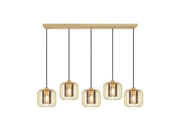 Nettlife Pendelleuchte Berlin Ⅲ 100/20/155 cm, Gelb, Metall, E27, 20x155x100 cm, Lampen & Leuchten, Innenbeleuchtung, Hängeleuchten, Pendelleuchten