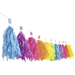 VEPATIM Tassel-Girlande "Farbenspiel" aus Papier schwer entflammbar 3m