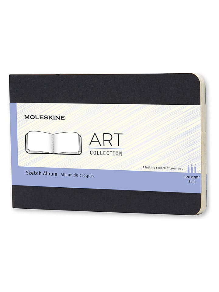 Moleskine Blanko Skizzenbuch ''Sketch Album'' in Schwarz - (B)14 x (H)9 cm - onesize