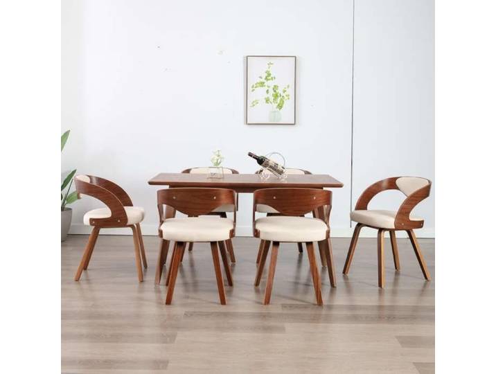 6x Bois Courbé Chaises à Dîner Chaises de Salle à Manger Chaises de Cuisine Chaises de Repas Chaises de Salon Maison 278841