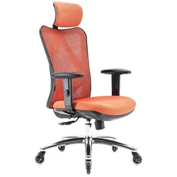 OfficeSense OS1000 Ergonomischer Bürostuhl – Verstellbar, NEN-EN 1335 zertifiziert, inklusive verbesserter Rollen – Orange