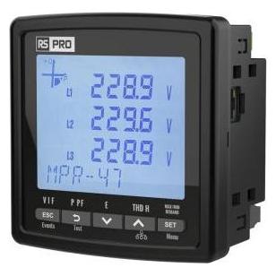 RS PRO Energiemessgerät LCD 96mm x 45mm (M6001)