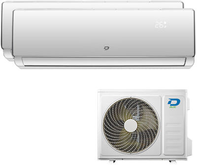 Diloc Condizionatore Climatizzatore Sky Dual Split Inverter R-32 9000+9000 BTU Con Esterna Dual 14 Wi-Fi Integrato