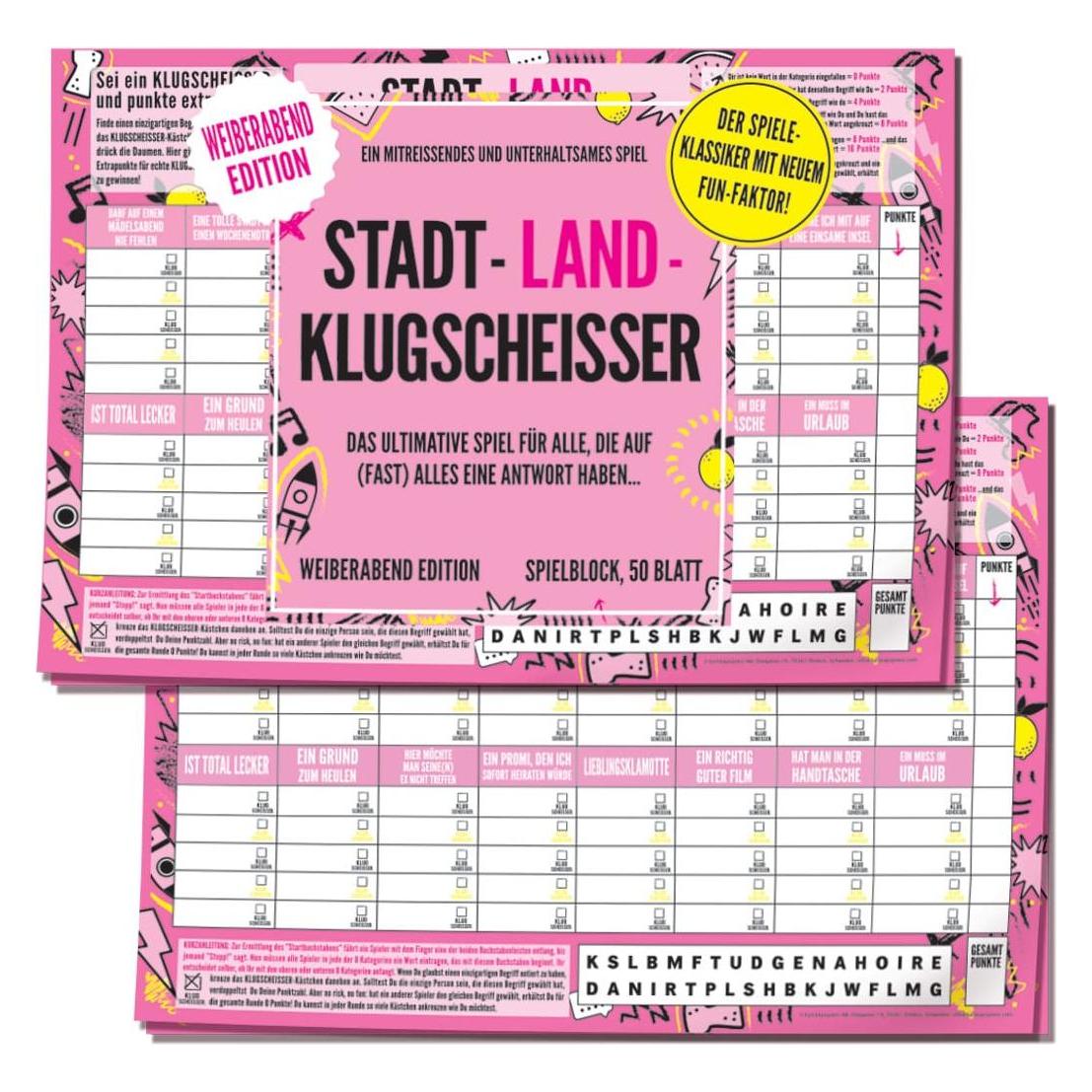 Kylskapspoesi Stadt-Land-Klugscheisser - Weiberabend Edition (Deutsch, 2 - 6 Spieler) (KYL430400)