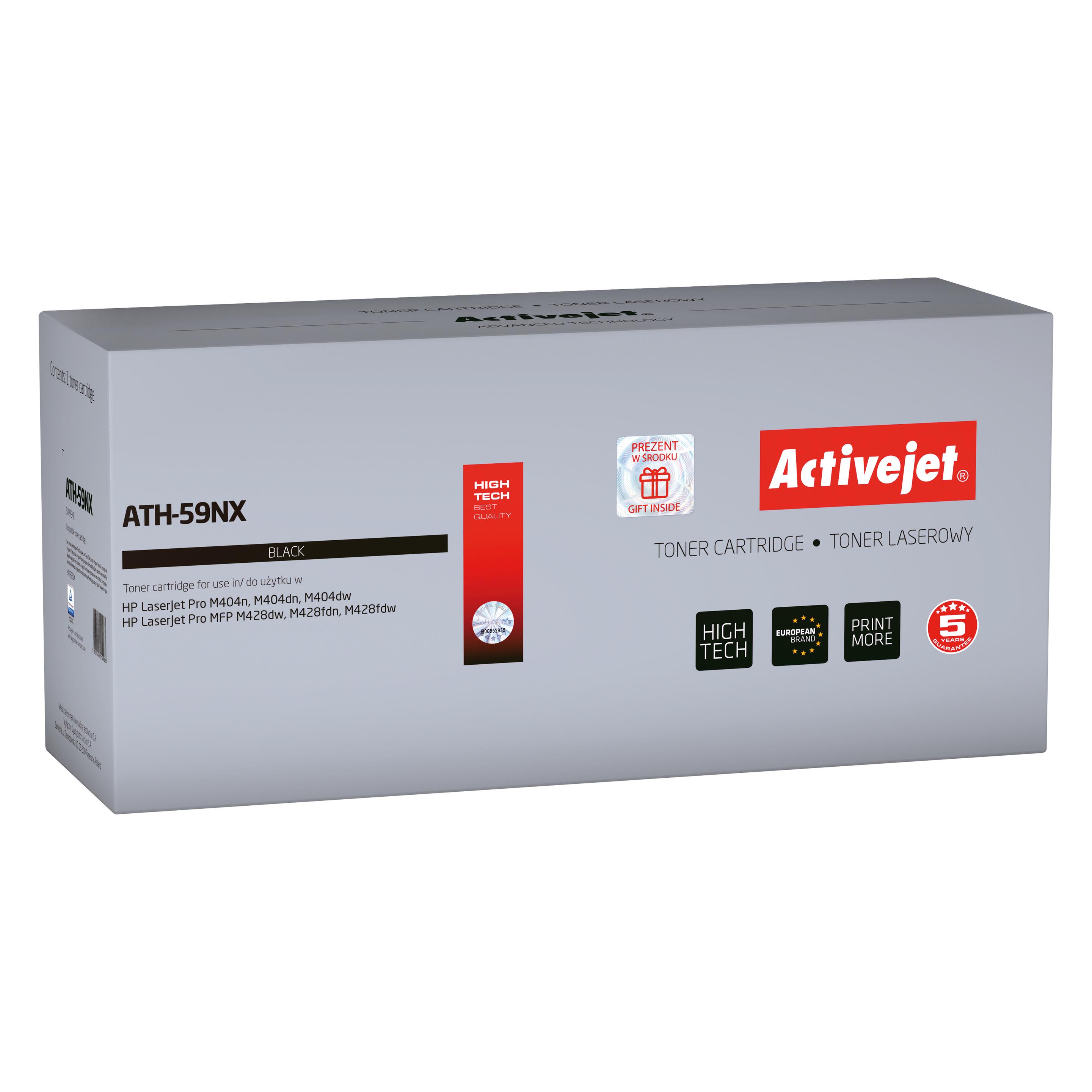 Activejet ATH-59NX toner replacement HP 59X CF259X Compatible page yield 10000 pages - Kom (BK) (ATH-59NX)