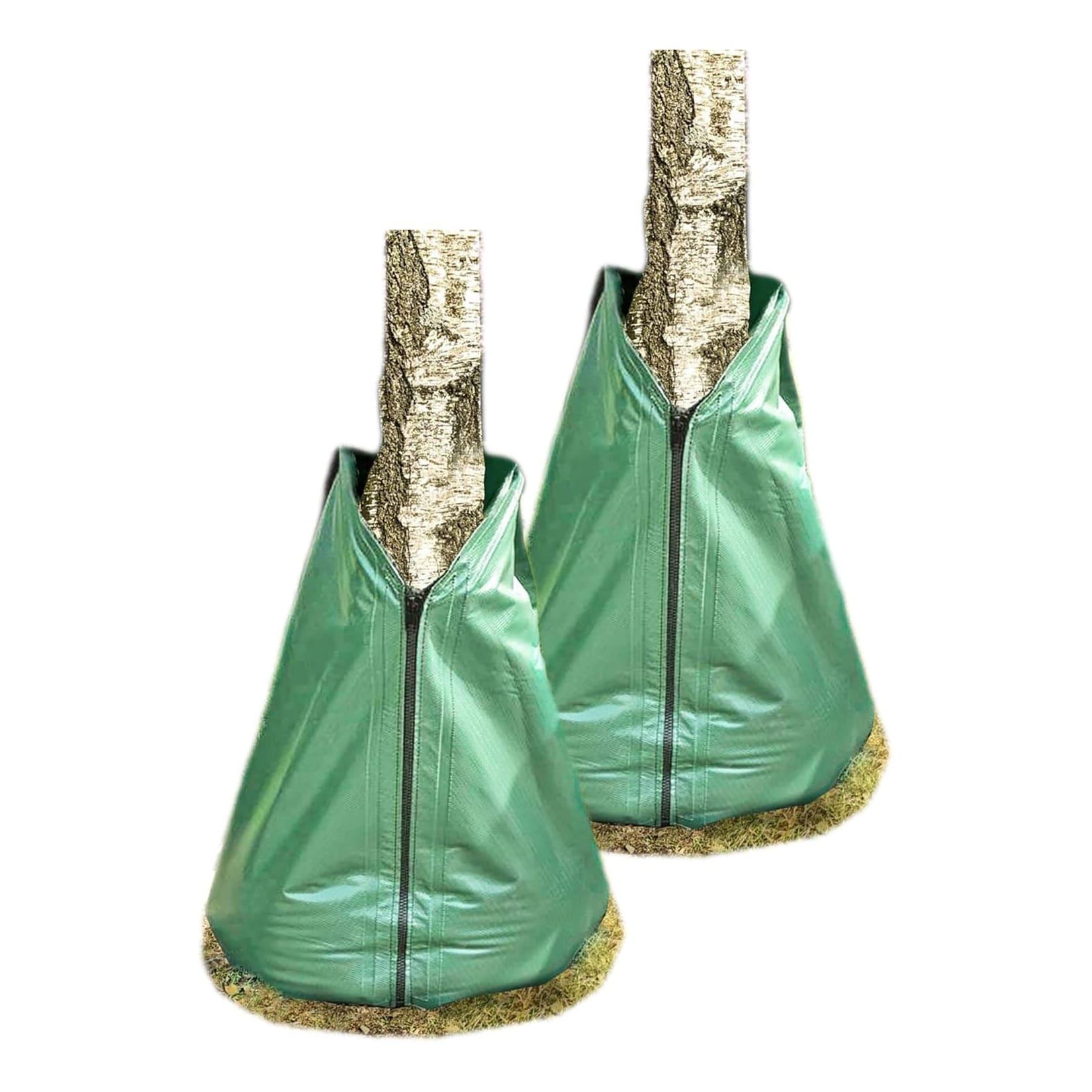 Novatool 2X Säcke für Baumbewässerung 75 Liter Grün Bewässerungsbeutel aus robustem PVC Baumsäcke Bewässerung Baumbewässerung Säcke Wasserbeutel Baum