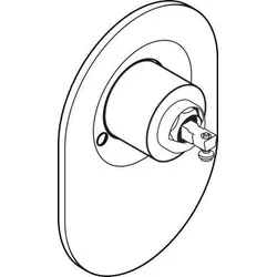 Hansgrohe Umrüstset Kugel auf M3 Brausenmischer Unterputz steel, 96384800 96384800