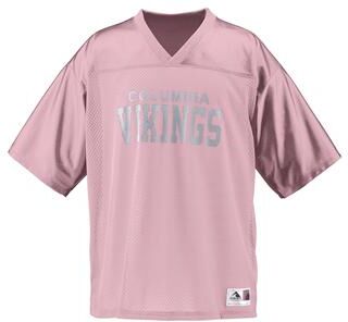 Augusta Sportswear 257 Athletic Stadium Replica Jersey T-Shirt in Light Pink size XS   Polyester Mesh