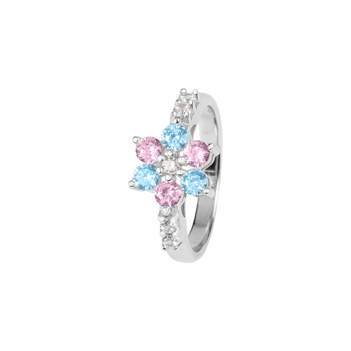 Jacques Lemans Ring Blume Sterlingsilber mit Zirkonia