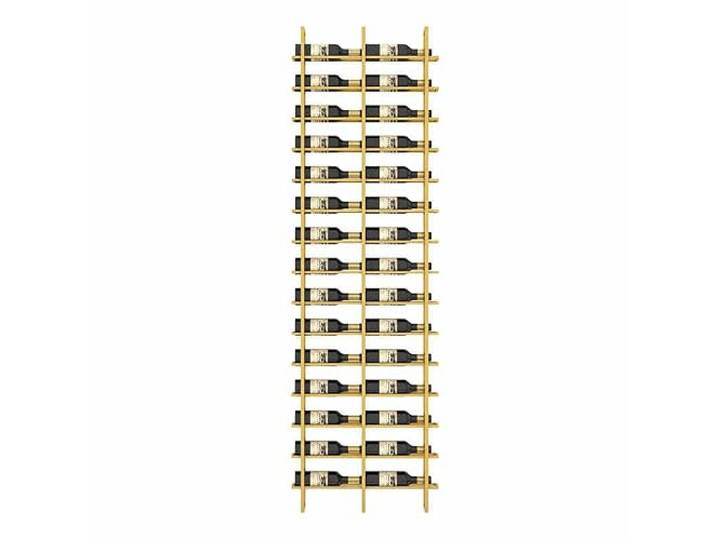 Gpbmn Wandmontierter Weinregal 16 Flaschen (Gold, 2) Modular Metall Weinlagerregal, Horizontal Weinpräsentationsregal, für Hausbar, Küche, Restaurant und Weinkeller