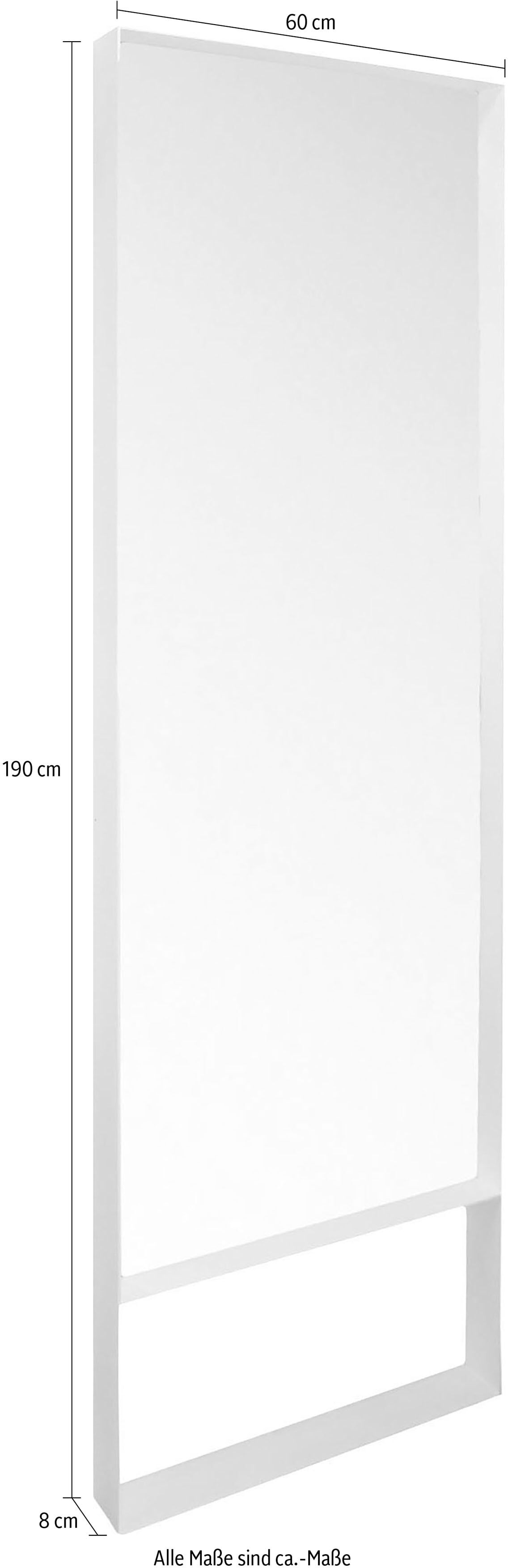Standspiegel SPINDER DESIGN "DONNA", weiss (weiß), B:60cm H:190cm T:8cm, Stahl, Spiegel, Standspiegel, Höhe 190 cm weiß B/H/T: 60cm x 190cm x 8cm