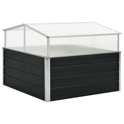 vidaXL Gewächshaus Anthrazit 100x100x77 cm Verzinkter Stahl
