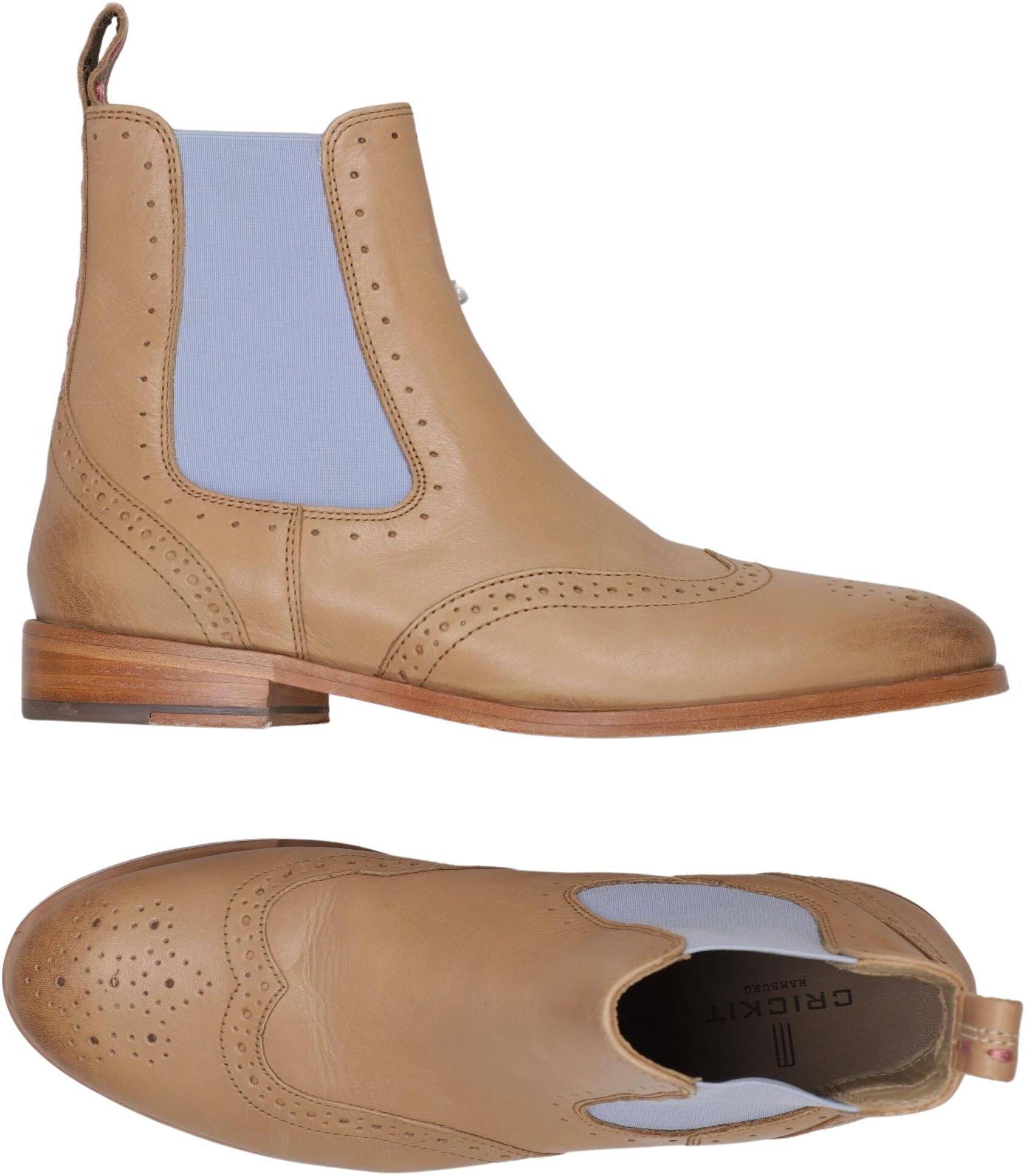 Crick IT Damen Stiefelette, Beige, Gr. EU 39, Leder - Second Hand