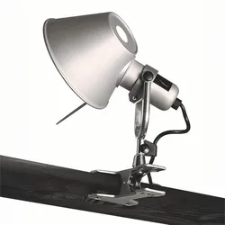 Klemmleuchte Tolomeo Pinza Artemide Aluminium grau, Designer de Lucchi & Fassina, 32 cm