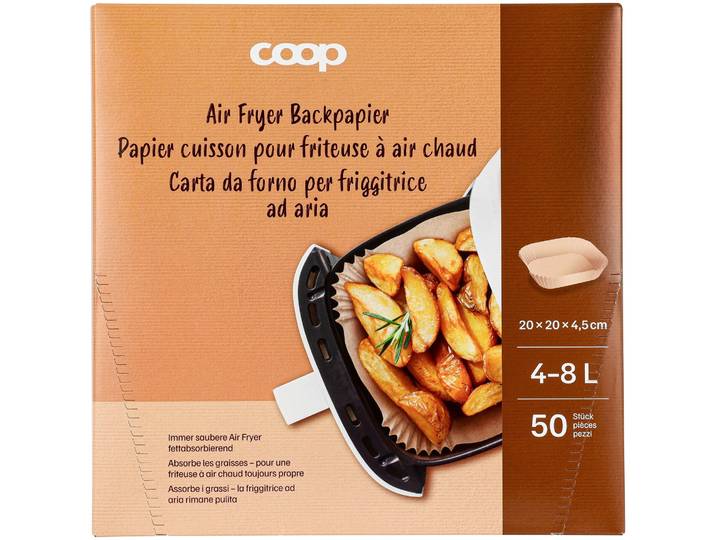 Coop Air Fryer Backpapier 20cm 50 Stück