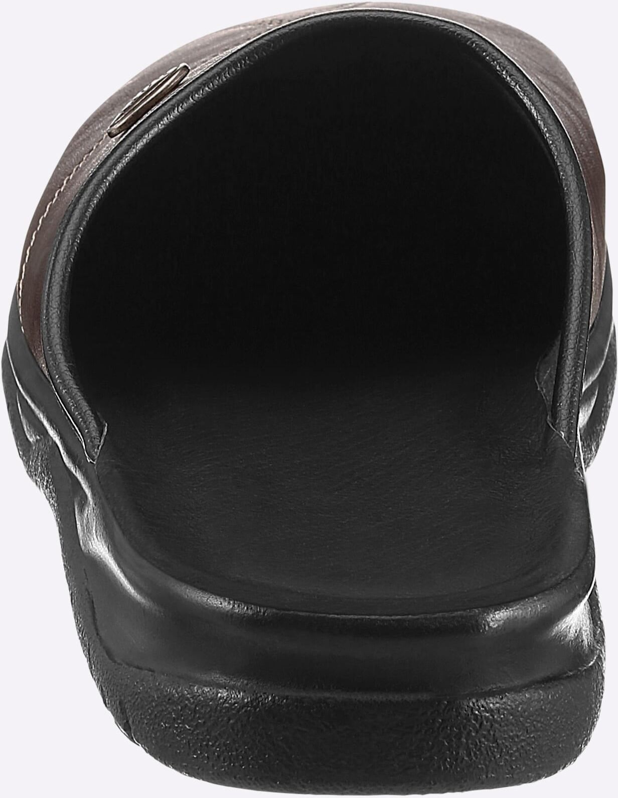Pantoffel, Herren, Gr. 47, braun (schoko), Lederimitat, Schuhe Pantoffel schoko 47