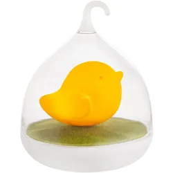LED Nachtlicht Vogelfigur Schlafzimmerleuchte Kinderlampe Tischleuchte Touchdimmer, weiß orange, 4x LED 0,08 Watt, DxH 14x17 cm