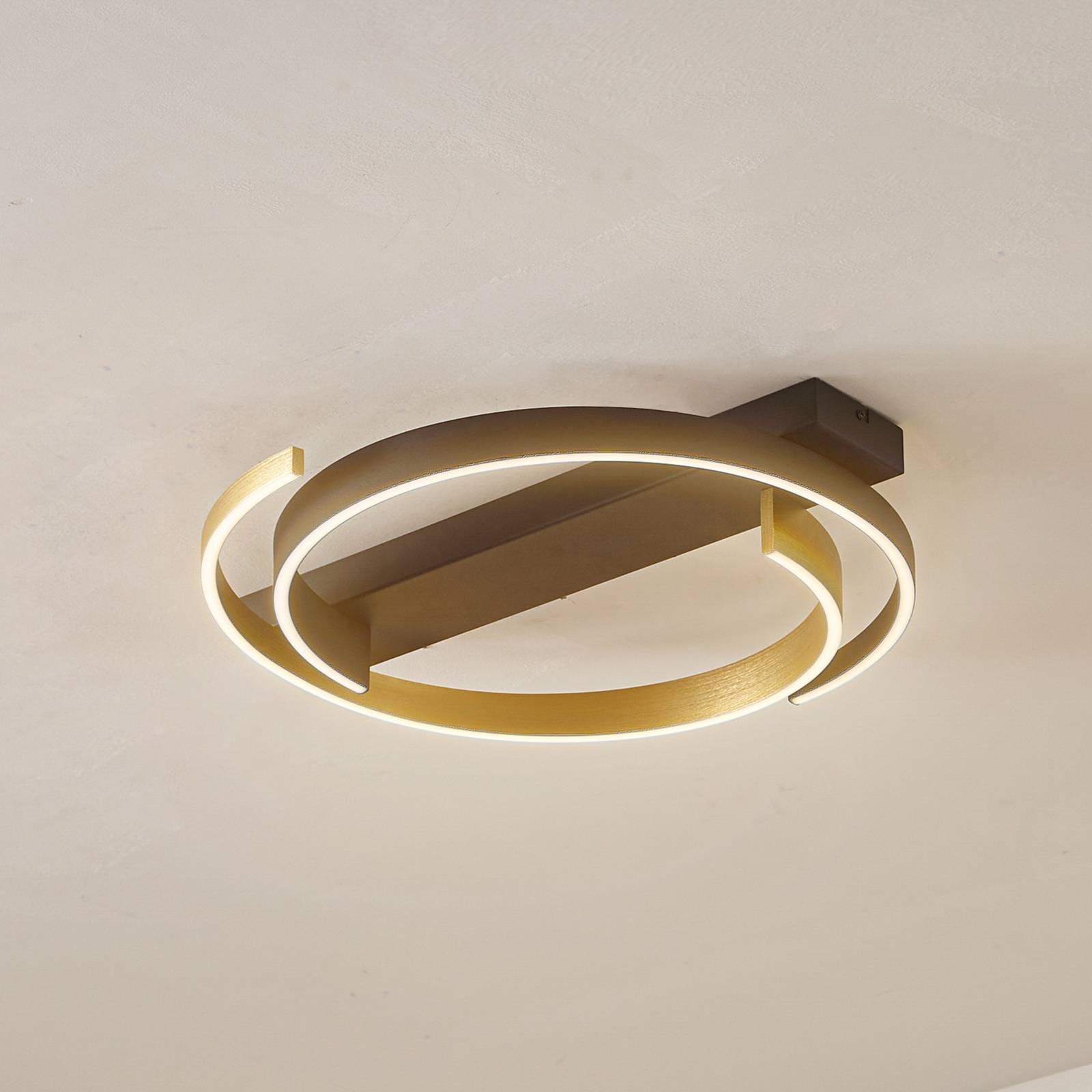 LED Ceiling Light Natsuma Lucande, Black, Living / Dining Room, Plastic, Modern, Ceiling Light