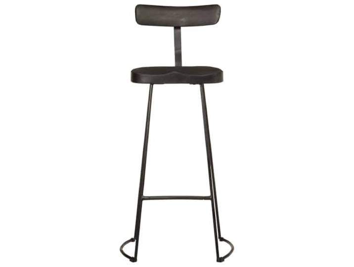 UYPTERF Barhocker 2 STK. Schwarz 49x43x103 cm Mango Massivholz Mango Massivholz, Metallbeine, Rückenlehne, Fußstütze, max. 110 kg, Küche, Balkon