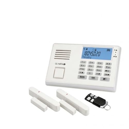 Olympia Protect 9035 draadloze GSM alarminstallatie met noodoproep, handsfree functie en appbediening, wit