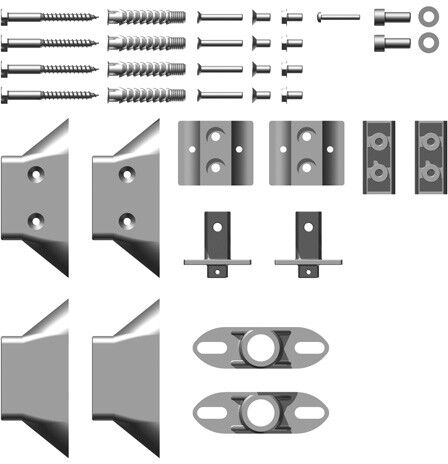 Kermi Befestigungs-Set Diveo weiß, ZB04040001 ZB04040001