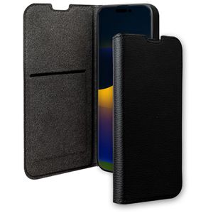 Bigben Handyhülle Wallet Folio Case, MagSafe, schwarz, für iPhone 15 Pro Max, aus Kunstleder, Flip Case